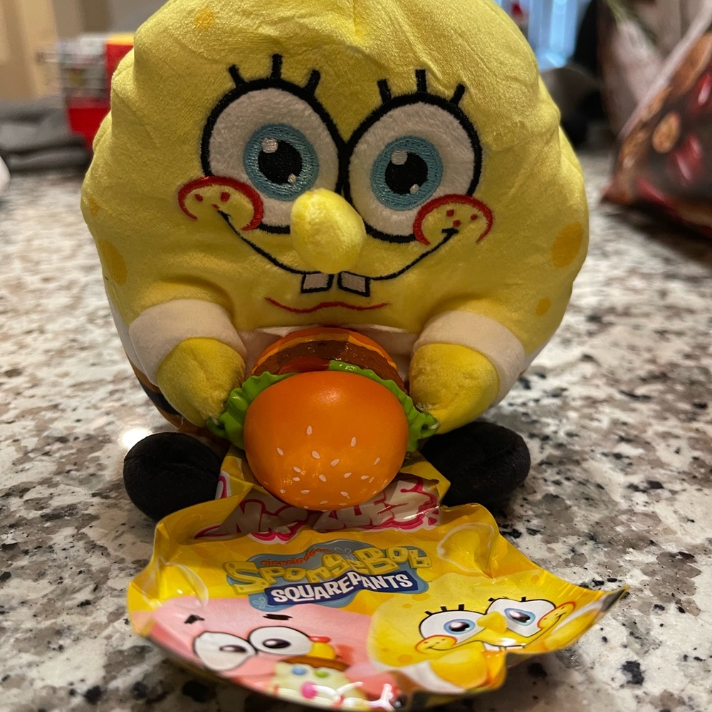SpongeBob SquarePants Yellow Plush with Orange Burger